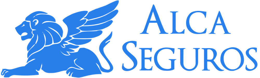 Alca Seguros, leão alado azul